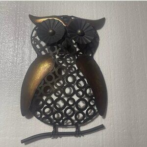Owl Decor Piece Wall Hanging Home Preowned Metal